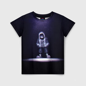 Детская футболка 3D с принтом Санс в Кировске, 100% гипоаллергенный полиэфир | прямой крой, круглый вырез горловины, длина до линии бедер, чуть спущенное плечо, ткань немного тянется | game | sans | undertale | игра | санс