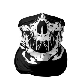 Бандана-труба 3D с принтом ДЫМЯЩИЙ ЧЕРЕП в Кировске, 100% полиэстер, ткань с особыми свойствами — Activecool | плотность 150‒180 г/м2; хорошо тянется, но сохраняет форму | bandana | bones | face | mask | smoke | бандана | кости | лицо | маска | смоук | череп