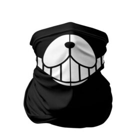Бандана-труба 3D с принтом MONOKUMA в Кировске, 100% полиэстер, ткань с особыми свойствами — Activecool | плотность 150‒180 г/м2; хорошо тянется, но сохраняет форму | anime | bandana | bear | black  white | face | kurokuma | mask | monodam | monokuma | monomi | monotaro | pink | rabbit | school | shirokuma | аниме | бандана | главарь | лицо | мoноми | маска | монокума | черно белый | школа