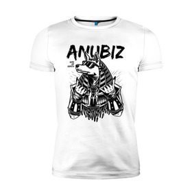 Мужская футболка премиум с принтом Анубис в Кировске, 92% хлопок, 8% лайкра | приталенный силуэт, круглый вырез ворота, длина до линии бедра, короткий рукав | anubiz | анубис | бог | бог войны | египет