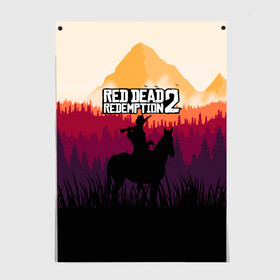 Постер с принтом Red Dead Redemption 2 в Кировске, 100% бумага
 | бумага, плотность 150 мг. Матовая, но за счет высокого коэффициента гладкости имеет небольшой блеск и дает на свету блики, но в отличии от глянцевой бумаги не покрыта лаком | game | gamer | rdr2 | red dead redemption 2 | rockstar studios | игры | ковбой