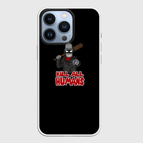 Чехол для iPhone 13 Pro с принтом Bender. Kill All Humans в Кировске,  |  | бендер | футурама