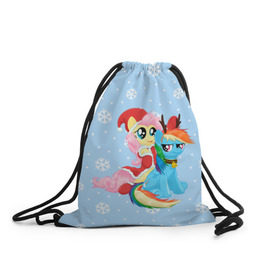 Рюкзак-мешок 3D с принтом My Little Pony в Кировске, 100% полиэстер | плотность ткани — 200 г/м2, размер — 35 х 45 см; лямки — толстые шнурки, застежка на шнуровке, без карманов и подкладки | 