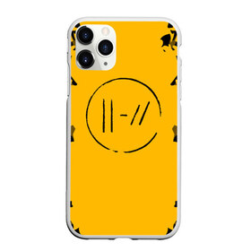 Чехол для iPhone 11 Pro Max матовый с принтом TWENTY ONE PILOTS в Кировске, Силикон |  | 21 pilots | 21p | music | rock | top | trench | twenty one pilots | yellow | группа | жёлтый | музыка | рок