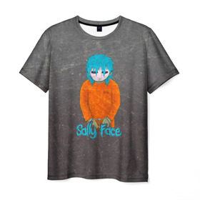Мужская футболка 3D с принтом Sally Face в Кировске, 100% полиэфир | прямой крой, круглый вырез горловины, длина до линии бедер | sally face | гизмо | девид | девочка | игра | лари | ларри | мальчик | маска | мрачная | на лице | пых | с протезом | сал | сали | салли | салли фейс | фейс | фэйс | эддисон | эшли