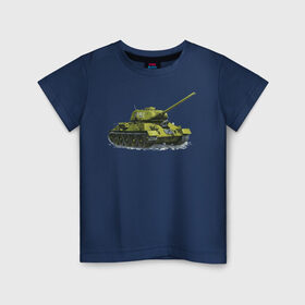 Детская футболка хлопок с принтом Зимний Танк в Кировске, 100% хлопок | круглый вырез горловины, полуприлегающий силуэт, длина до линии бедер | war | бмп | броня | военный | война | зеленый | оборона | онлайн | оружие | снежный | танк | танки | танки онлайн | танчики