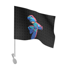 Флаг для автомобиля с принтом Mega Man (pixel art) Black в Кировске, 100% полиэстер | Размер: 30*21 см | 8 bit | 8bit | art | dendy | famicom | game | games | japan | japanese | man | mega | mega man | megaman | nes | pixel | pixel art | pixelart | retro | video games | videogames