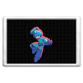 Магнит 45*70 с принтом Mega Man (pixel art) Black в Кировске, Пластик | Размер: 78*52 мм; Размер печати: 70*45 | Тематика изображения на принте: 8 bit | 8bit | art | dendy | famicom | game | games | japan | japanese | man | mega | mega man | megaman | nes | pixel | pixel art | pixelart | retro | video games | videogames