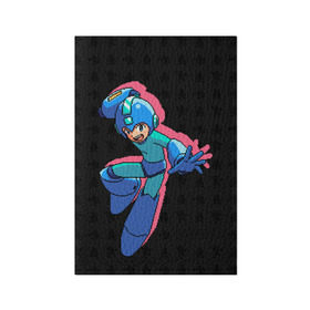 Обложка для паспорта матовая кожа с принтом Mega Man (pixel art) Black в Кировске, натуральная матовая кожа | размер 19,3 х 13,7 см; прозрачные пластиковые крепления | 8 bit | 8bit | art | dendy | famicom | game | games | japan | japanese | man | mega | mega man | megaman | nes | pixel | pixel art | pixelart | retro | video games | videogames