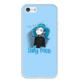 Чехол для iPhone 5/5S матовый с принтом Sally Face в Кировске, Силикон | Область печати: задняя сторона чехла, без боковых панелей | sally face | гизмо | девид | девочка | игра | лари | ларри | мальчик | маска | мрачная | на лице | пых | с протезом | сал | сали | салли | салли фейс | фейс | фэйс | эддисон | эшли