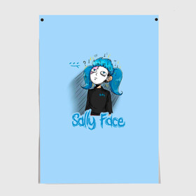 Постер с принтом Sally Face в Кировске, 100% бумага
 | бумага, плотность 150 мг. Матовая, но за счет высокого коэффициента гладкости имеет небольшой блеск и дает на свету блики, но в отличии от глянцевой бумаги не покрыта лаком | sally face | гизмо | девид | девочка | игра | лари | ларри | мальчик | маска | мрачная | на лице | пых | с протезом | сал | сали | салли | салли фейс | фейс | фэйс | эддисон | эшли