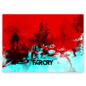 Поздравительная открытка с принтом FARCRY в Кировске, 100% бумага | плотность бумаги 280 г/м2, матовая, на обратной стороне линовка и место для марки
 | far cry | far cry 5 | far cry new dawn | far cry primal | farcry | fc 5 | fc5 | game | new dawn | primal | игры | постапокалипсис | фар край | фар край 5