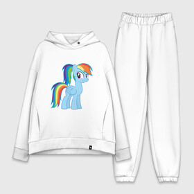 Женский костюм хлопок Oversize с принтом Радуга Дэш в Кировске,  |  | my little pony | pony | rainbow dash | дружба – это чудо | дружба. пони | дэш | кобылка | морская пони | пегас | радуга | элемент верности