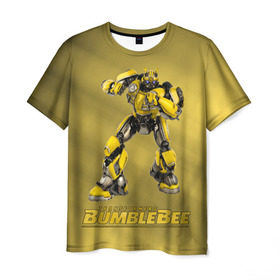 Мужская футболка 3D с принтом Bumblebee -3- в Кировске, 100% полиэфир | прямой крой, круглый вырез горловины, длина до линии бедер | Тематика изображения на принте: kefer | volkswagen | автобот | бамблби | трансформатор | трансформаторы | шершень | шмель