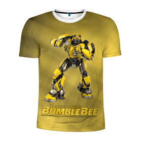 Мужская футболка 3D спортивная с принтом Bumblebee -3- в Кировске, 100% полиэстер с улучшенными характеристиками | приталенный силуэт, круглая горловина, широкие плечи, сужается к линии бедра | kefer | volkswagen | автобот | бамблби | трансформатор | трансформаторы | шершень | шмель