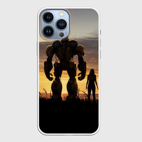 Чехол для iPhone 13 Pro Max с принтом Бамблби и Чарли на закате в Кировске,  |  | bumblebee | kefer | volkswagen | автобот | трансформатор | трансформаторы | шершень | шмель