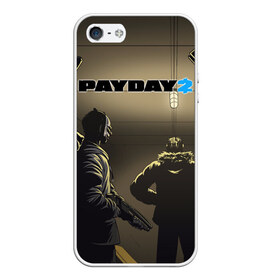 Чехол для iPhone 5/5S матовый с принтом Payday 2 в Кировске, Силикон | Область печати: задняя сторона чехла, без боковых панелей | 2 | payday | беглец | бот | ограбления | пейдей | призрак | симулятор | техник | штурмовик | шутер