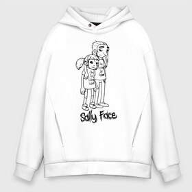 Мужское худи Oversize хлопок с принтом Sally Face в Кировске, френч-терри — 70% хлопок, 30% полиэстер. Мягкий теплый начес внутри —100% хлопок | боковые карманы, эластичные манжеты и нижняя кромка, капюшон на магнитной кнопке | sally face | гизмо | девид | девочка | игра | лари | ларри | мальчик | маска | мрачная | на лице | пых | с протезом | сал | сали | салли | салли фейс | фейс | фэйс | эддисон | эшли