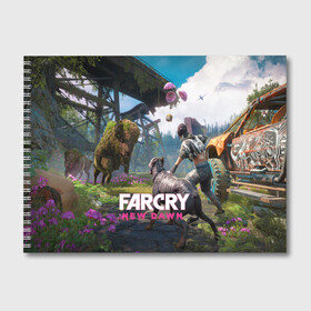 Альбом для рисования с принтом FARCRYNEW DAWN в Кировске, 100% бумага
 | матовая бумага, плотность 200 мг. | far cry | far cry 5 | far cry new dawn | far cry primal | farcry | fc 5 | fc5 | game | new dawn | primal | игры | постапокалипсис | фар край | фар край 5