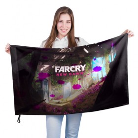 Флаг 3D с принтом FARCRY NEW DAWN в Кировске, 100% полиэстер | плотность ткани — 95 г/м2, размер — 67 х 109 см. Принт наносится с одной стороны | 