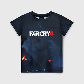 Детская футболка 3D с принтом FARCRY4 в Кировске, 100% гипоаллергенный полиэфир | прямой крой, круглый вырез горловины, длина до линии бедер, чуть спущенное плечо, ткань немного тянется | 