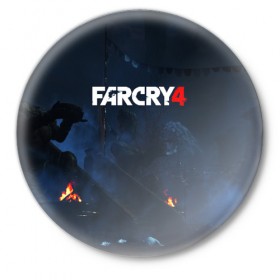 Значок с принтом FARCRY4 в Кировске,  металл | круглая форма, металлическая застежка в виде булавки | 