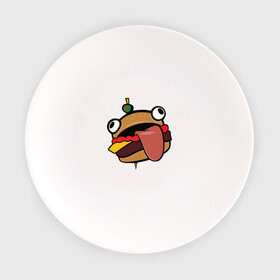 Тарелка с принтом Durr burger в Кировске, фарфор | диаметр - 210 мм
диаметр для нанесения принта - 120 мм | Тематика изображения на принте: battle | durrr | fastfood | fortnite | royale | бургер | еда | фастфуд