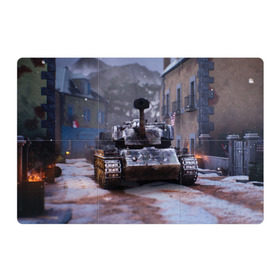 Магнитный плакат 3Х2 с принтом Танк в засаде в Кировске, Полимерный материал с магнитным слоем | 6 деталей размером 9*9 см | 9 мая | cs | winner | wot | армия | бронетехника | вов | день победы | зима | игра | контра | оружие | победитель | танки | танки онлайн | танкист | танковые войска