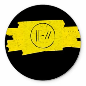 Коврик круглый с принтом TWENTY ONE PILOTS - Trench в Кировске, резина и полиэстер | круглая форма, изображение наносится на всю лицевую часть | band | best | blurry | face | indie | logo | music | one | pilots | pop | regional | rock | symbol | top | trench | twenty | vessel | группа | инди | лого | логотип | музыка | пилоты | поп | рок | символ | топ | тренч