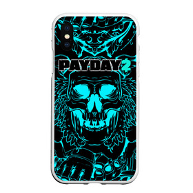 Чехол для iPhone XS Max матовый с принтом Payday 2 в Кировске, Силикон | Область печати: задняя сторона чехла, без боковых панелей | 2 | payday | беглец | бот | ограбления | пейдей | призрак | симулятор | техник | штурмовик | шутер