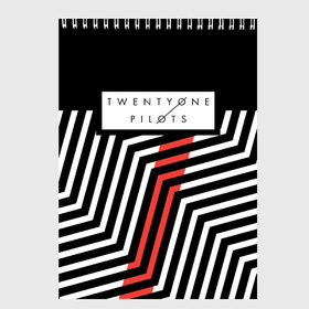 Скетчбук с принтом Twenty One Pilots - Blurryface в Кировске, 100% бумага
 | 48 листов, плотность листов — 100 г/м2, плотность картонной обложки — 250 г/м2. Листы скреплены сверху удобной пружинной спиралью | band | best | blurry | face | indie | logo | music | one | pilots | pop | regional | rock | symbol | top | trench | twenty | vessel | группа | инди | лого | логотип | музыка | пилоты | поп | рок | символ | топ | тренч