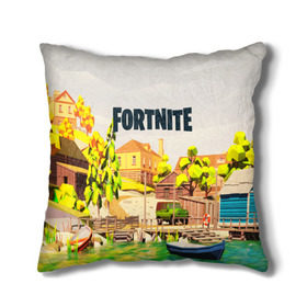 Подушка 3D с принтом FORTNITE в Кировске, наволочка – 100% полиэстер, наполнитель – холлофайбер (легкий наполнитель, не вызывает аллергию). | состоит из подушки и наволочки. Наволочка на молнии, легко снимается для стирки | battle royale | fortnite | fortnite battle royale | futuresynth | game | outrun | retrowave | synth | synthwave | игры | ретровейв | синтвейв | фортнайт