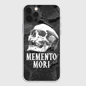 Чехол для iPhone 12 Pro Max с принтом Memento mori в Кировске, Силикон |  | black | death | life | memento mori | skeleton | skull | жизнь | скелет | череп | черный