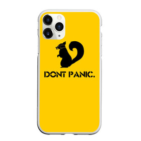 Чехол для iPhone 11 Pro матовый с принтом Dont Panic в Кировске, Силикон |  | dont panic | белка | енот | скунс