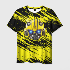 Мужская футболка 3D с принтом Bumblebee в Кировске, 100% полиэфир | прямой крой, круглый вырез горловины, длина до линии бедер | transformers | автоботы | бамблби | кибертрон | мегатрон | оптимус | прайм | робот | трансформеры