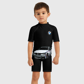 Детский купальный костюм 3D с принтом M3 GTS в Кировске, Полиэстер 85%, Спандекс 15% | застежка на молнии на спине | bmw | car | germany | gts | motorsport | sports car | автомобиль | автоспорт | бмв | германия | спорткар