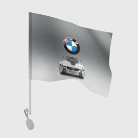 Флаг для автомобиля с принтом BMW Vision в Кировске, 100% полиэстер | Размер: 30*21 см | bmw | car | germany | motorsport | sports car | автомобиль | автоспорт | бмв | германия | спорткар