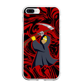 Чехол для iPhone 7Plus/8 Plus матовый с принтом Homer Grim Reaper в Кировске, Силикон | Область печати: задняя сторона чехла, без боковых панелей | 