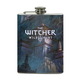 Фляга с принтом The Witcher 3: Wild Hunt в Кировске, металлический корпус | емкость 0,22 л, размер 125 х 94 мм. Виниловая наклейка запечатывается полностью | Тематика изображения на принте: 