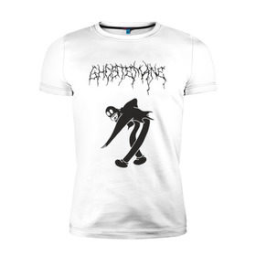 Мужская футболка премиум с принтом ghostemane(3) в Кировске, 92% хлопок, 8% лайкра | приталенный силуэт, круглый вырез ворота, длина до линии бедра, короткий рукав | hip hop | rap | реп | рэп