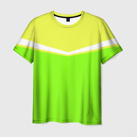 Мужская футболка 3D с принтом Угол зеленый в Кировске, 100% полиэфир | прямой крой, круглый вырез горловины, длина до линии бедер | Тематика изображения на принте: кислотные костюмы | кислотные цвета | неон | флуоресцентные принты