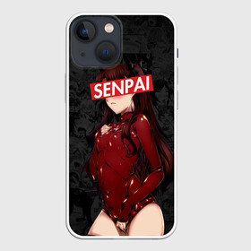 Чехол для iPhone 13 mini с принтом Anime (Senpai 1) в Кировске,  |  | ahegao | anime | manga | sempai | senpai | аниме | ахегао | манга | семпай | сенпай