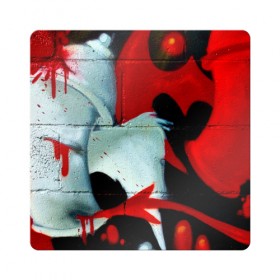 Магнит виниловый Квадрат с принтом GRAFFITY ONE в Кировске, полимерный материал с магнитным слоем | размер 9*9 см, закругленные углы | graffity | paint | street art | urban | город | граффити | искусство | кирпичи | краски | рисунки | стена | улицы | уличное искусство
