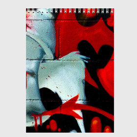 Скетчбук с принтом GRAFFITY ONE в Кировске, 100% бумага
 | 48 листов, плотность листов — 100 г/м2, плотность картонной обложки — 250 г/м2. Листы скреплены сверху удобной пружинной спиралью | graffity | paint | street art | urban | город | граффити | искусство | кирпичи | краски | рисунки | стена | улицы | уличное искусство