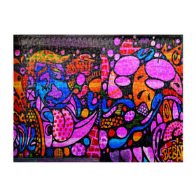 Обложка для студенческого билета с принтом Неоновое граффити в Кировске, натуральная кожа | Размер: 11*8 см; Печать на всей внешней стороне | grafity | paint | street art | urban | город | граффити | искусство | кирпичи | краски | рисунки | стена | улицы | уличное искусство