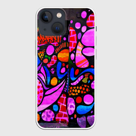 Чехол для iPhone 13 mini с принтом Неоновое граффити в Кировске,  |  | grafity | paint | street art | urban | город | граффити | искусство | кирпичи | краски | рисунки | стена | улицы | уличное искусство