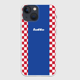 Чехол для iPhone 13 mini с принтом Форма lotto в Кировске,  |  | croatia | hns | hrvatski nogometni savez | в клетку | фирменная форма lotto | форма хорватии | форма шашки | футбольная форма | футбольный клуб | хорватский футбольный союз | хфс | шахматы