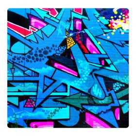 Магнитный плакат 3Х3 с принтом GRAFFITY в Кировске, Полимерный материал с магнитным слоем | 9 деталей размером 9*9 см | grafity | paint | street art | urban | город | граффити | искусство | кирпичи | краски | рисунки | стена | улицы | уличное искусство