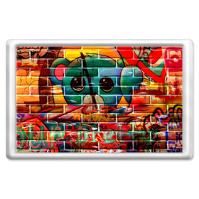 Магнит 45*70 с принтом Милый Зверёк Граффити в Кировске, Пластик | Размер: 78*52 мм; Размер печати: 70*45 | grafity | paint | street art | urban | город | граффити | искусство | кирпичи | краски | рисунки | стена | улицы | уличное искусство