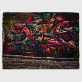 Плед 3D с принтом disquared urban graffity в Кировске, 100% полиэстер | закругленные углы, все края обработаны. Ткань не мнется и не растягивается | grafity | paint | street art | urban | город | граффити | искусство | кирпичи | краски | рисунки | стена | улицы | уличное искусство